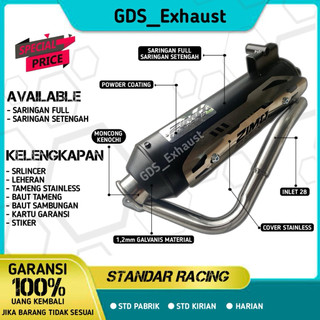 [ORIGINAL 100%] Knalpot ZIMO racing moncong KENOCHI bas adem untuk all matic