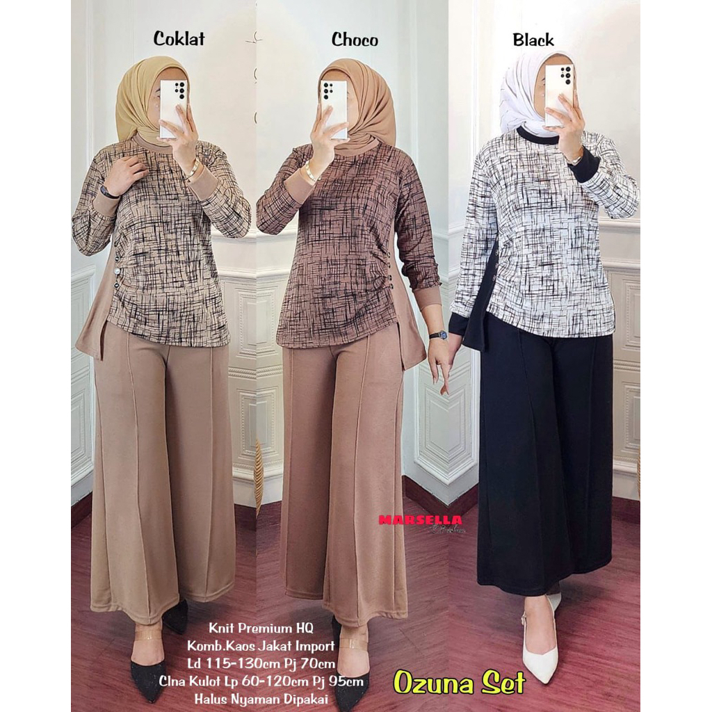NO CANCEL• Ozuna Set by Marzella• เซ็ตกางเกงลาย