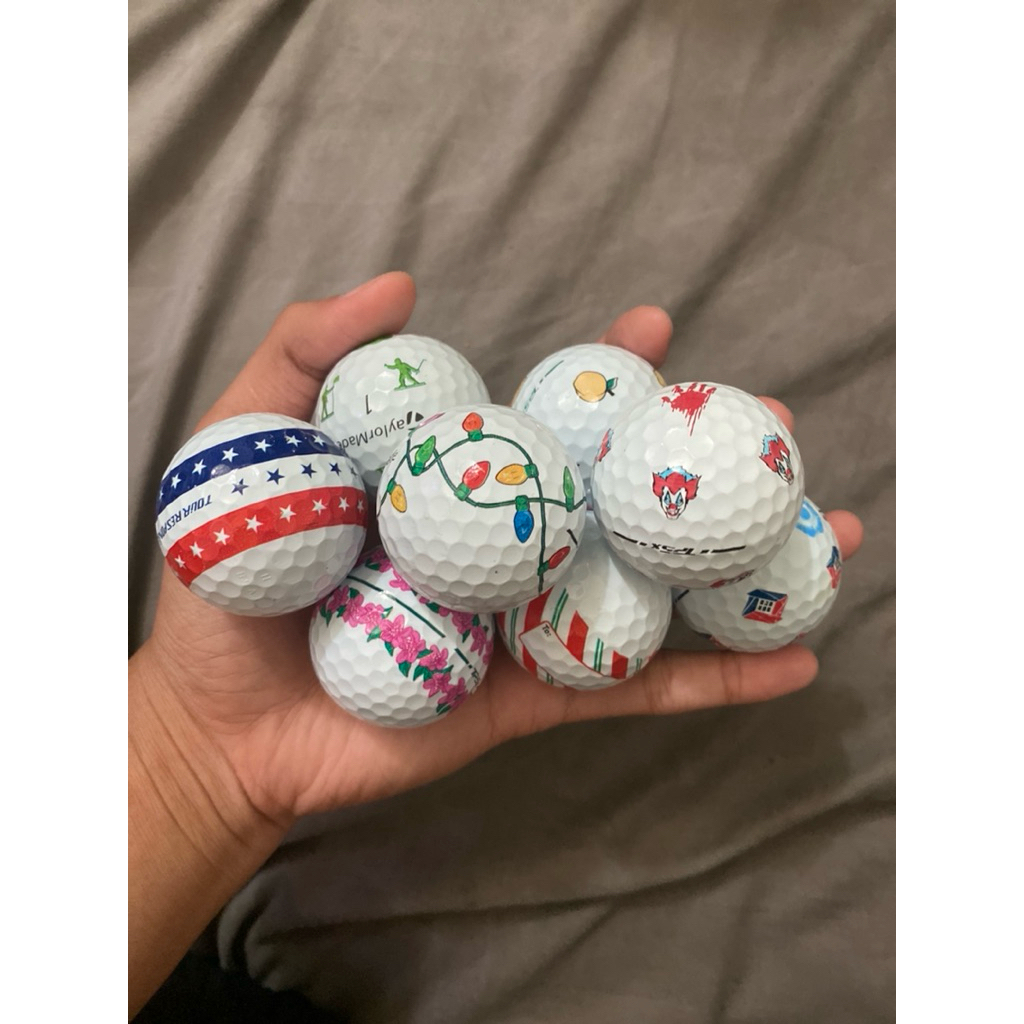 แพ็คเกจ 12 ชิ้น TayL0r Golf Balls made TP5 TP5X random Motif Second 80% เกรด B