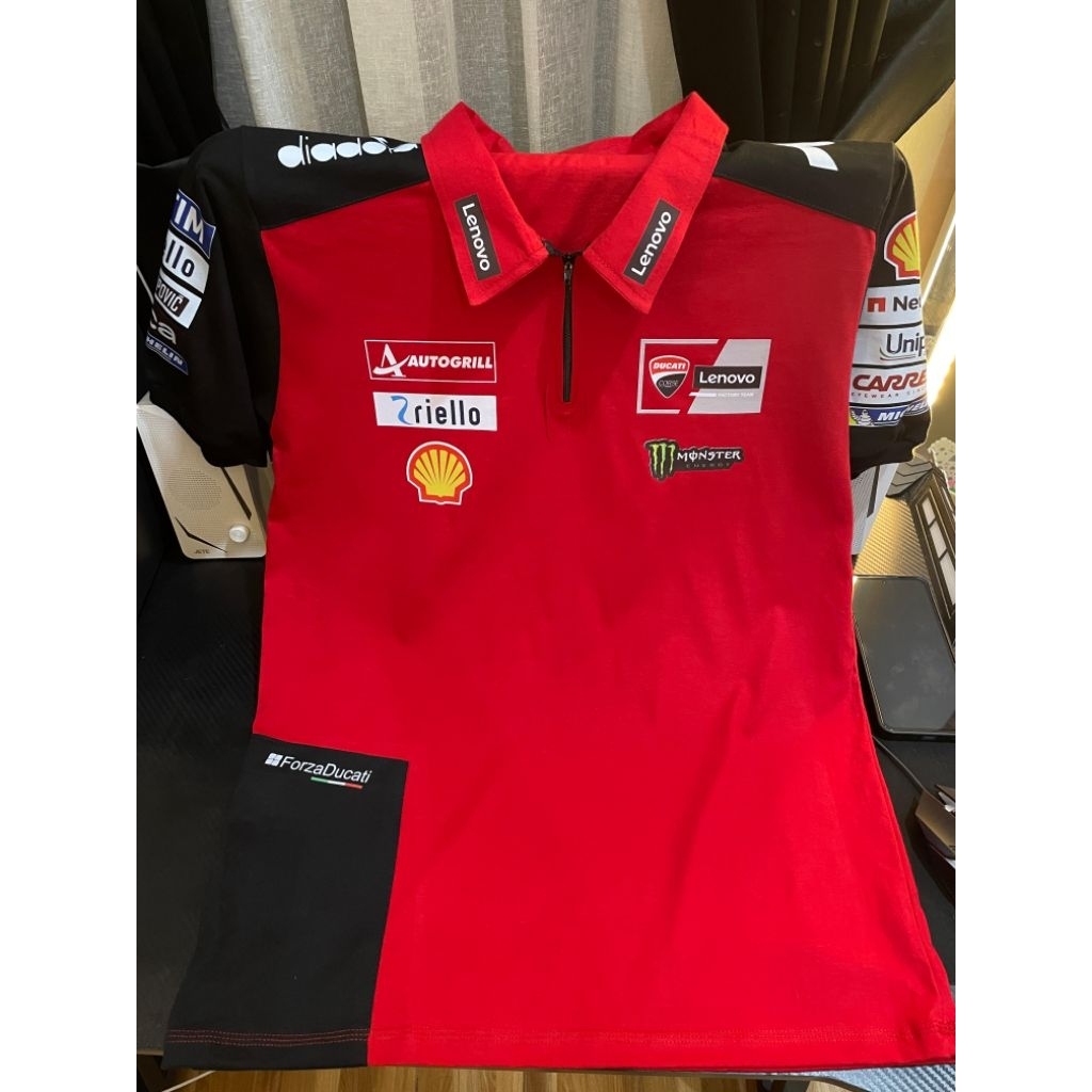 Ducati Lenovo Marc Marquez Series Motto Gp 2025 เสื้อยืดคอปก Realpict
