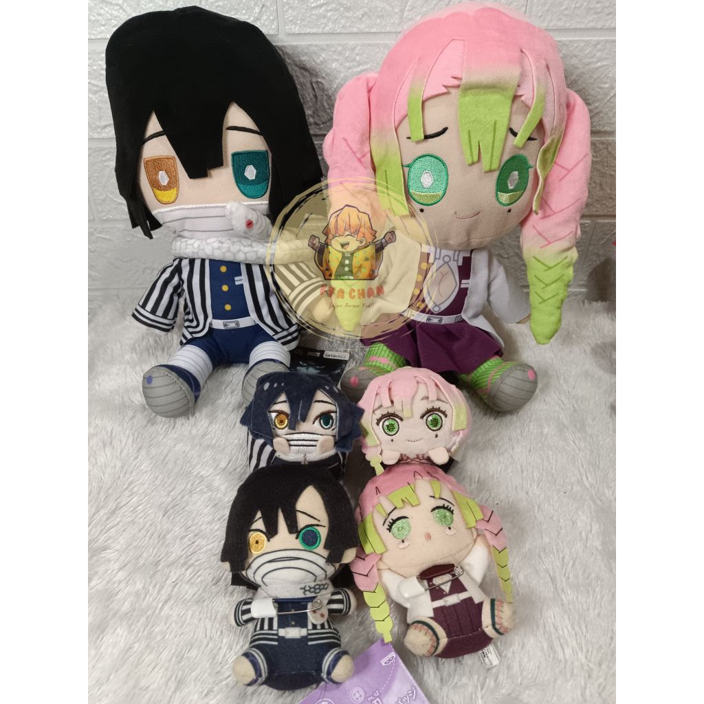 ObaMitsu Obanai Mitsuri พวงกุญแจตุ๊กตาอนิเมะ Demon Slayer