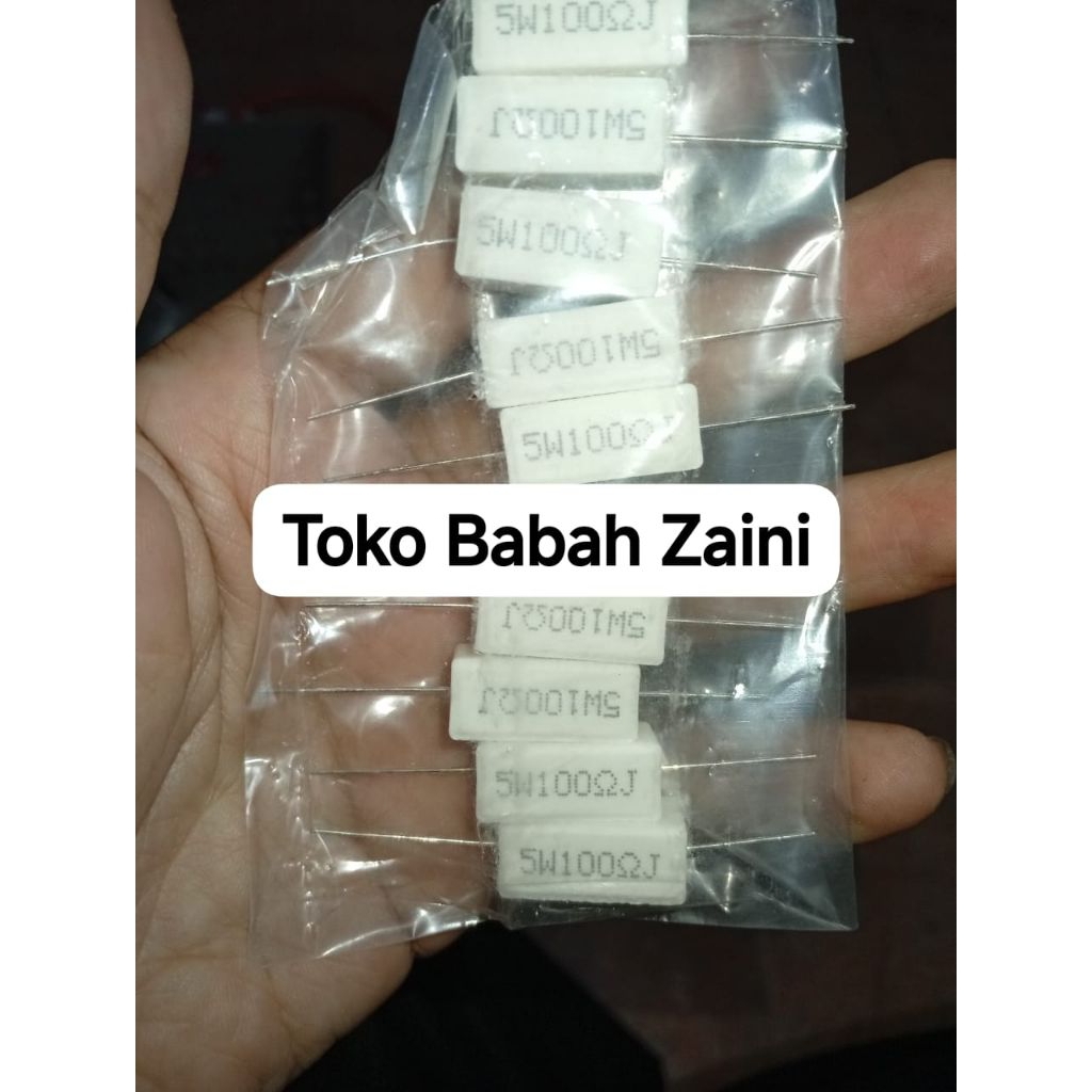 ตัวต้านทาน 10 ชิ้น 5 วัตต์ 100 โอห์ม R 5w R ชอล์ก 100r