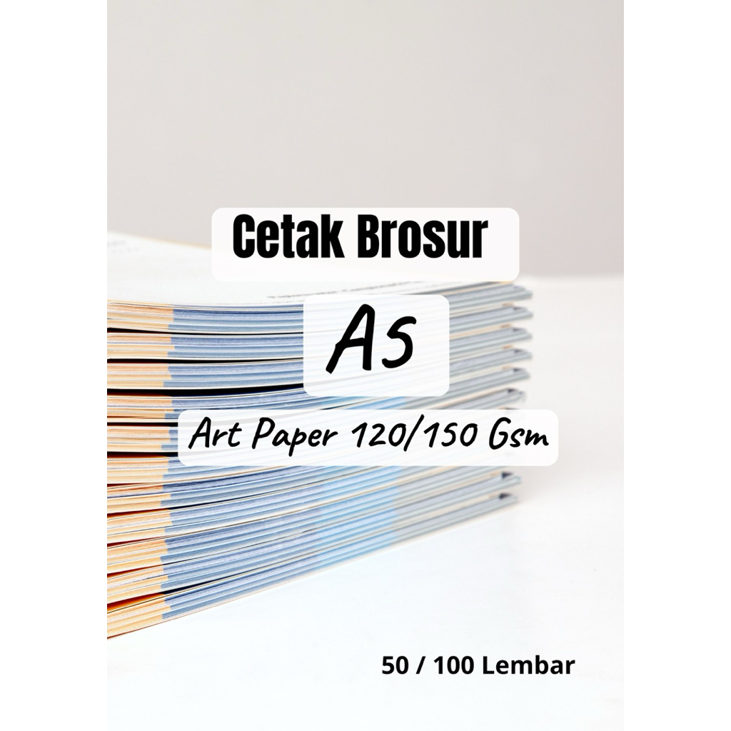 พิมพ์ A5 BROCURE 50/100 แผ่น