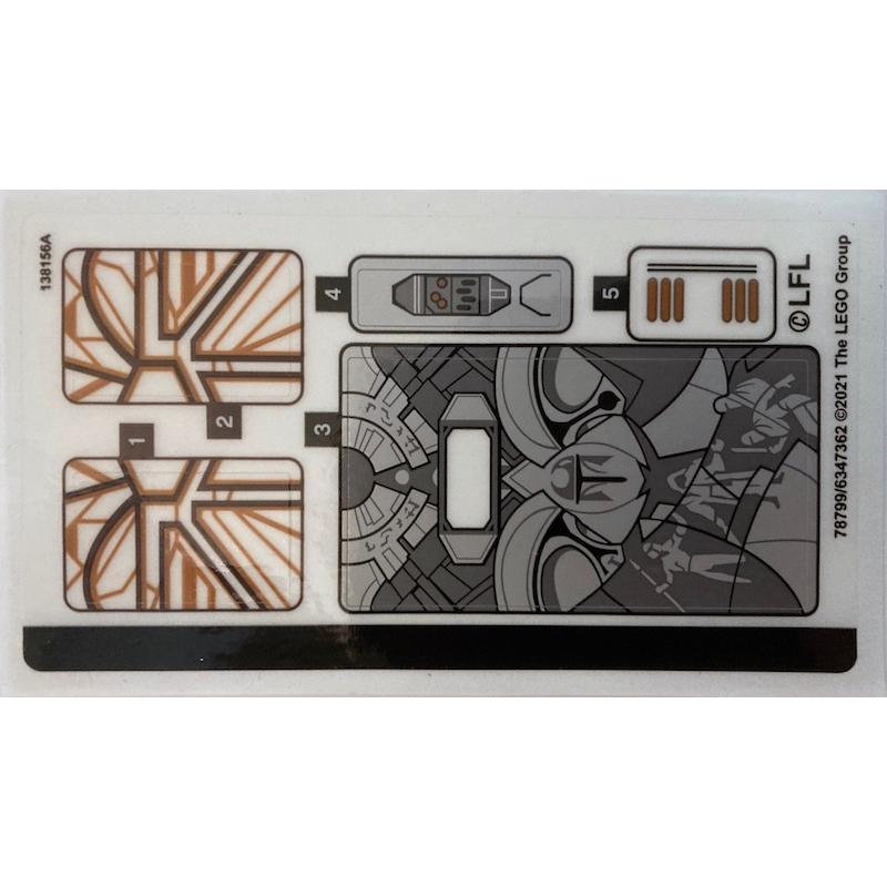 ชิ้นส่วนเลโก้ - 75310stk01 - แผ่นสติ๊กเกอร์สําหรับชุด 75310 - (78799/6347362)