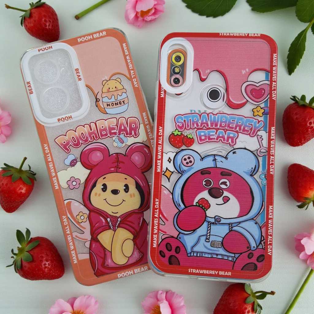 SAMSUNG [V41] เคสหมีสําหรับSamsung A50 A30S A50S A51 A52 A53 A54 A70 A7 J2 J3 J4 J5 J6 J7 J8 A6 Prim