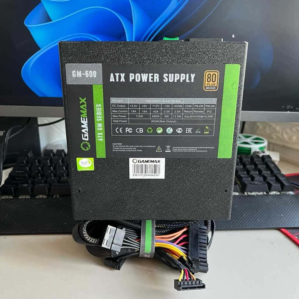 PSU GAMING GAMEMAX 600W 80+ พาวเวอร์ซัพพลาย BRONZE MODULAR
