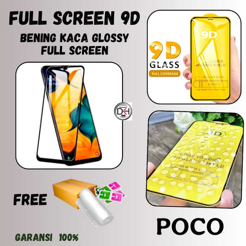 LAYAR TG 9D TEMPERED GLASS FULL SCREEN XIAOMI POCO C3 C31 C40 C55 C65 C67 C71 C75 C85 F2 F3 F7 GT F4