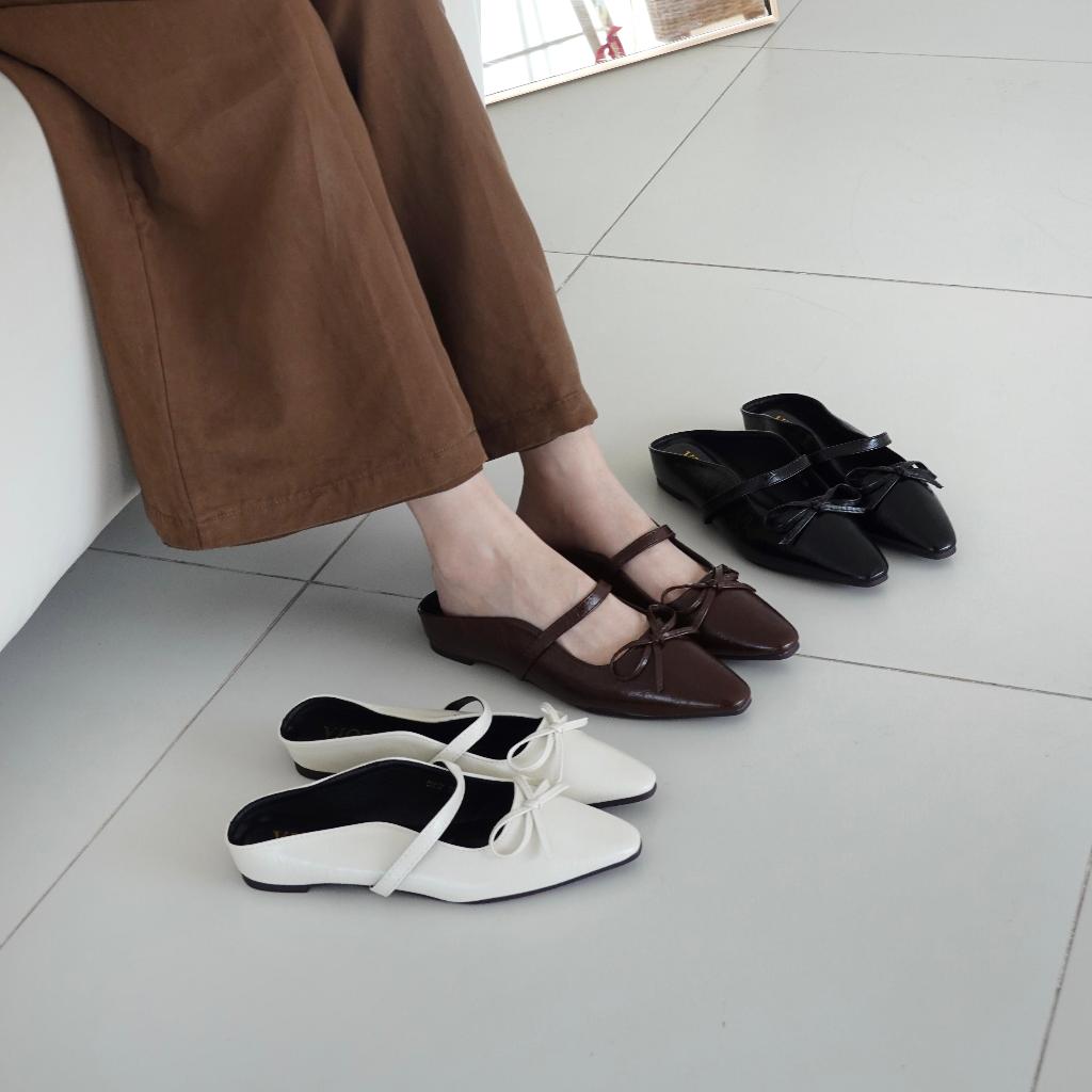 VIORE WILLA SLIP-ON (CH17) - ผู้หญิง MULES FLAT SLIPON SANDALS 3CM PREMIUM SYNTHESIS MATERIAL LATEST