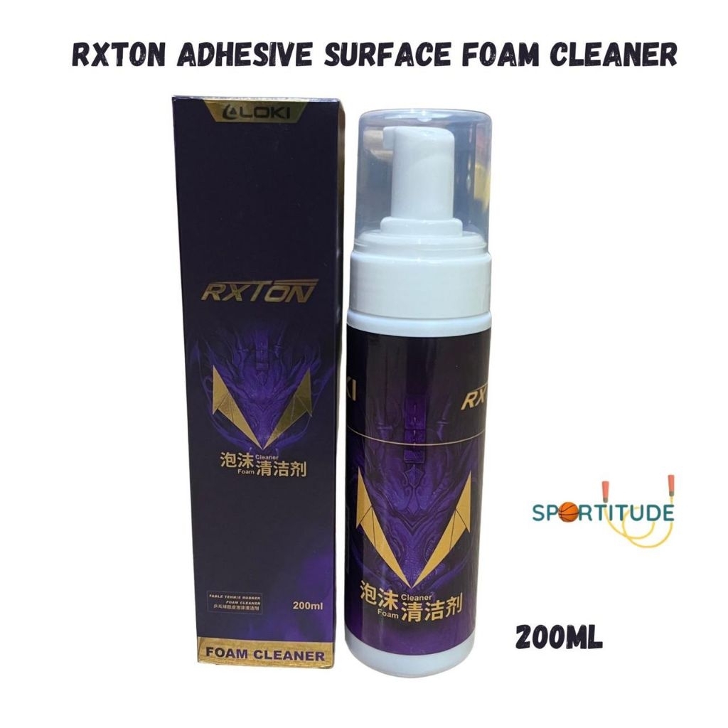 RXTON โฟมทําความสะอาดพื้นผิวกาว | น้ํายาทําความสะอาดยางปิงปอง | น้ํายาทําความสะอาดยาง Loki RXTON รุ่