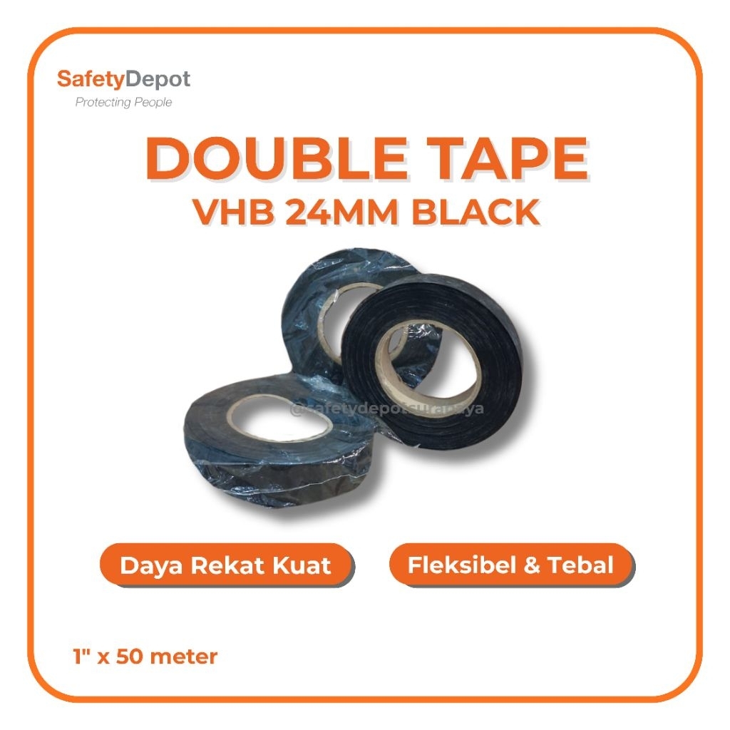 เทปคู่ VHB 24MM สีดํา