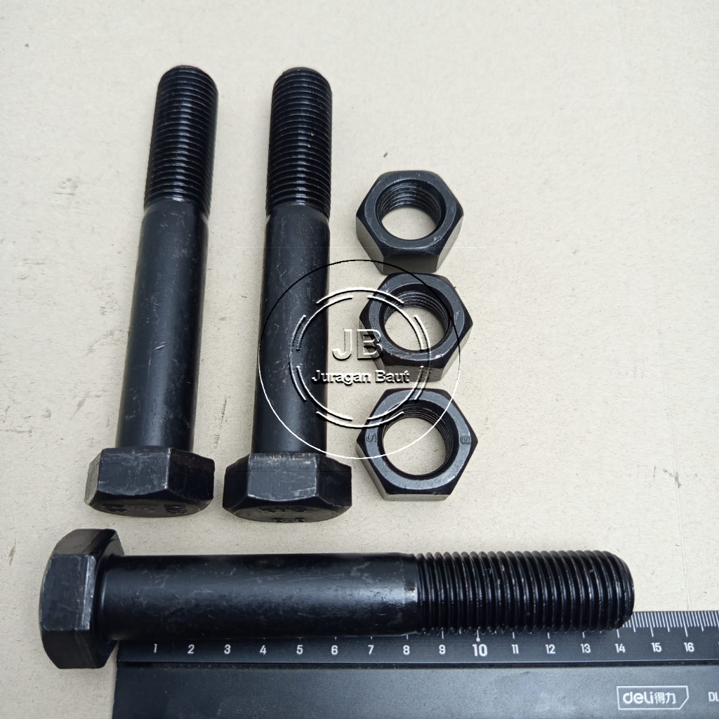 STEEL NUT M22 X 140 HALF THAD KEY 32 LENGTH 14CM 14 M GRADE 8.8 BAUD M22X140 M22X140X2.5 140 MM PREA