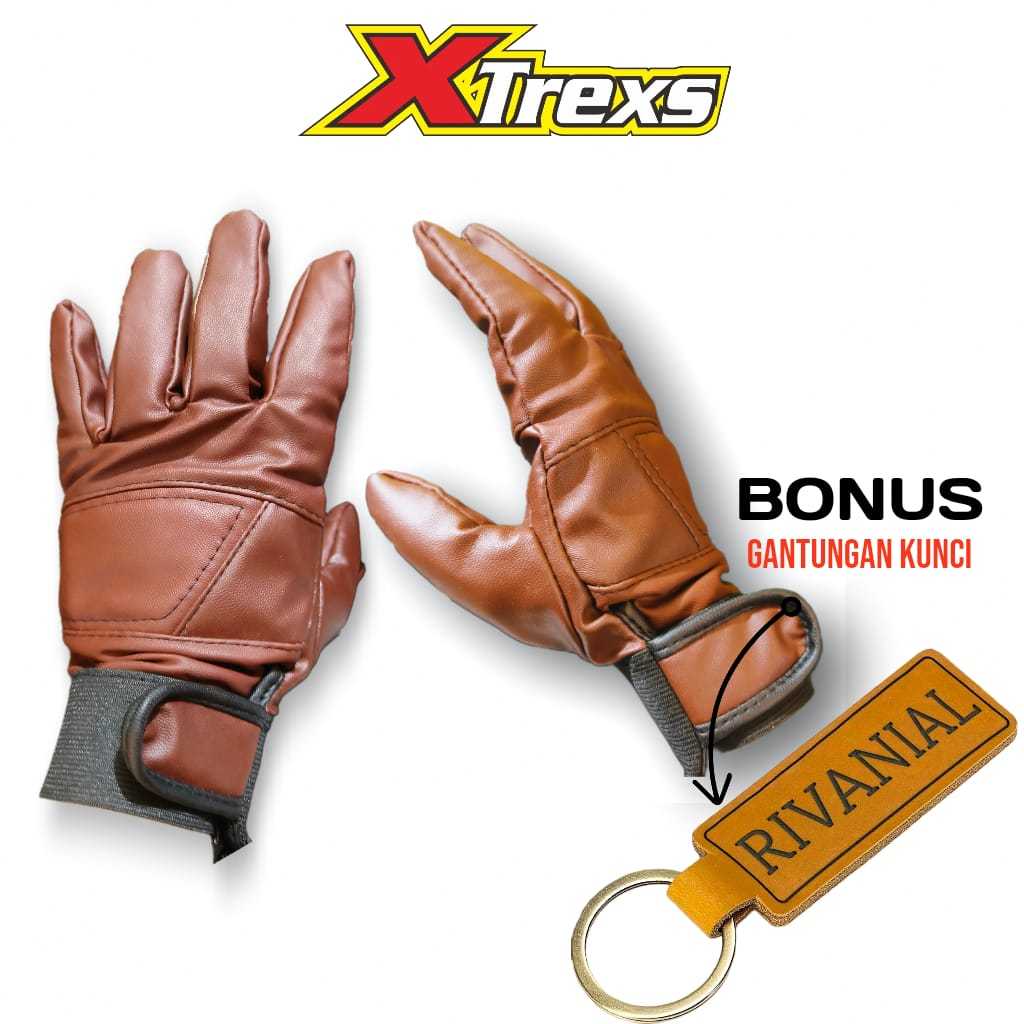 GANTUNGAN คุ้มที่สุด! Anti-Tear & Durable Biker Gloves - พวงกุญแจหนังแบบกําหนดเองฟรี