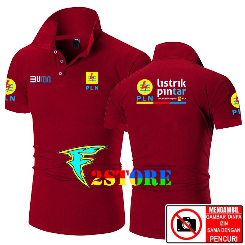 Wangky T-Shirt Collar Shirt, PLN, SMART ELECTRICITY BUMN Collar T-Shirt F2ASTORE