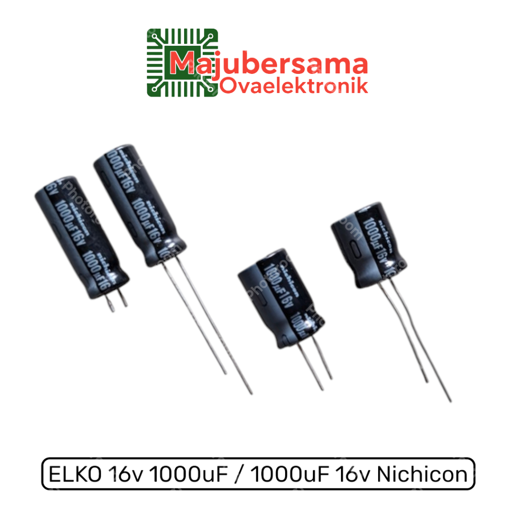 10 ชิ้น - Elko 16v 1000uF / 1000uF 16v Nichicon ของแท้
