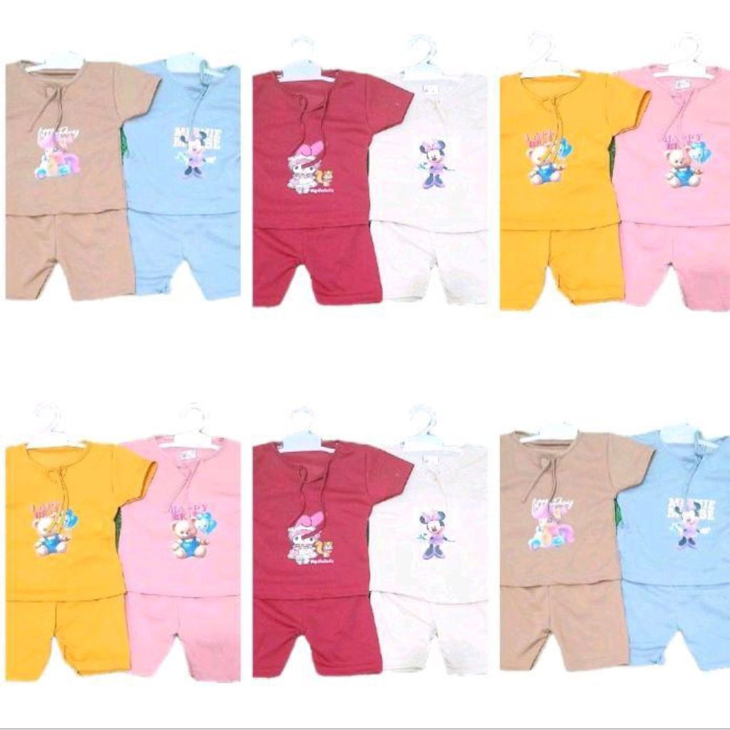 GIRLS T-SHIRT SET 0-12 MONTHS WK MODERN CHILDRENS T-SHIRT SET