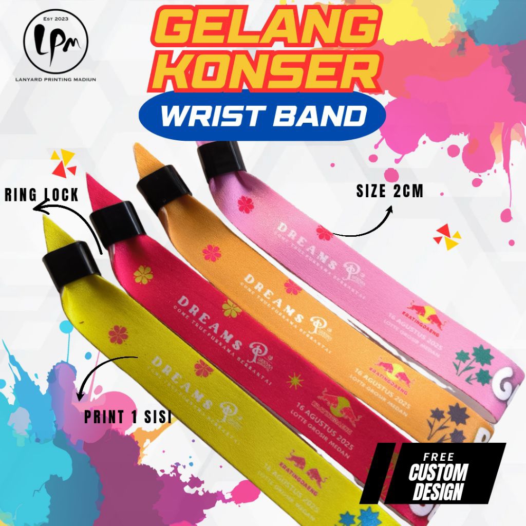 CONCERT TICKET BRACELET/WRISTBAND/ EVENT BRACELET/ TOUR STUDI BRACELET