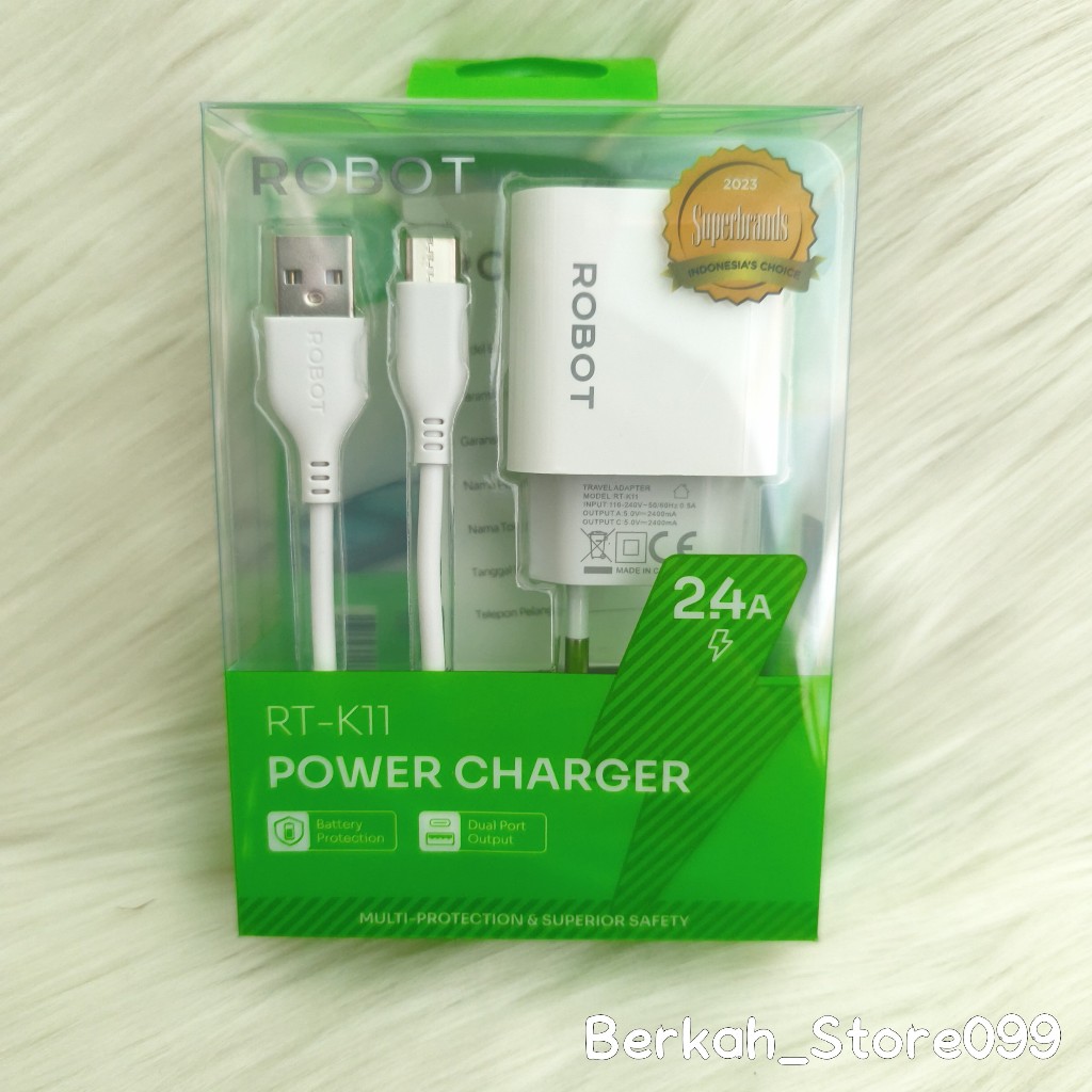 Robot RT-K11 Charger Kit สาย USB Type C, Dual Output USB และ Type C