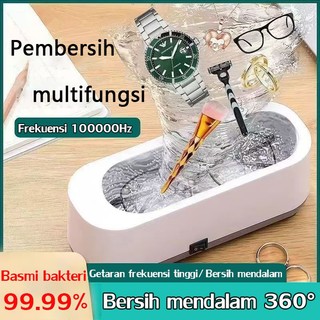 Pembersih Ultrasonik Cuci Kacamata + Steril UV | 60 Detik Cepat & 1 Tombol | Untuk Jam, Masker, Perhiasan