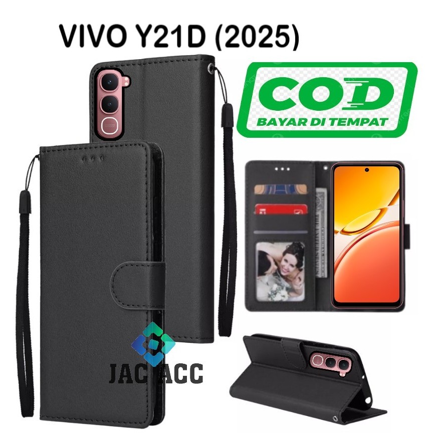 PREMIUM HP FLIP CASE สําหรับ VIVO Y21D (2025) LEATHER FLIP CASE HP PREMIUM สําหรับ VIVO Y21D (2025)
