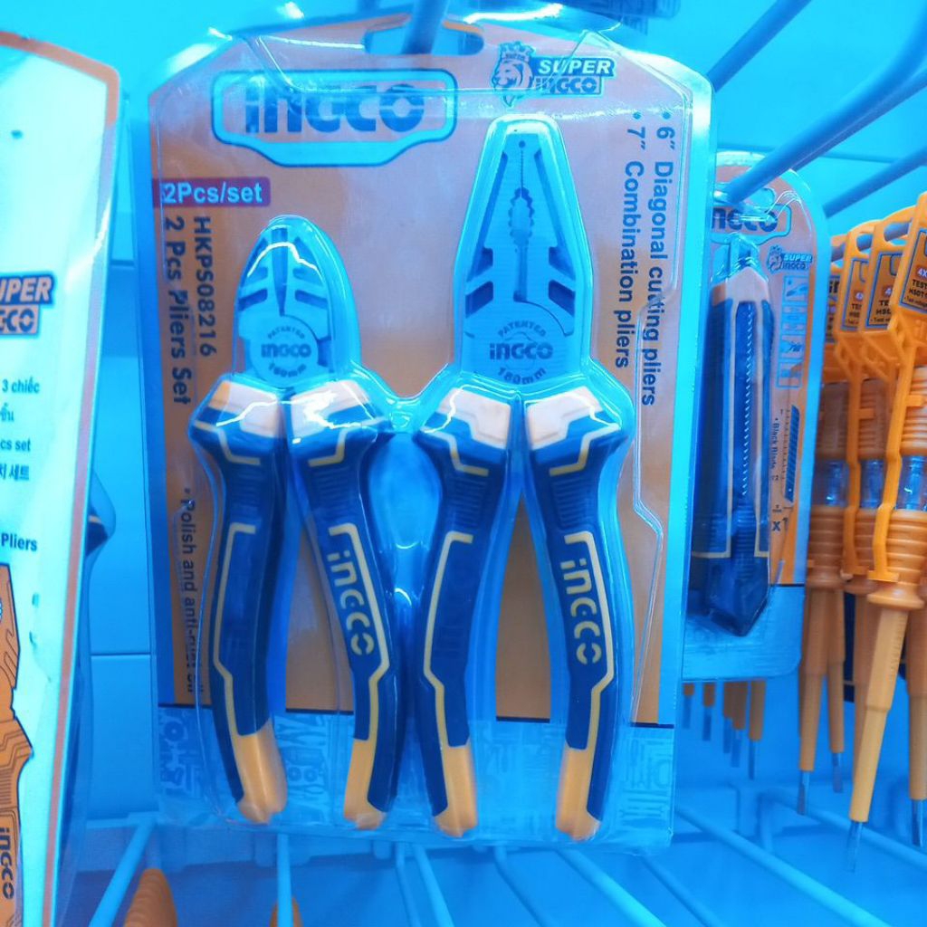 INGCO SET 2 ชิ้น COMBINATION PLIERS และตัด