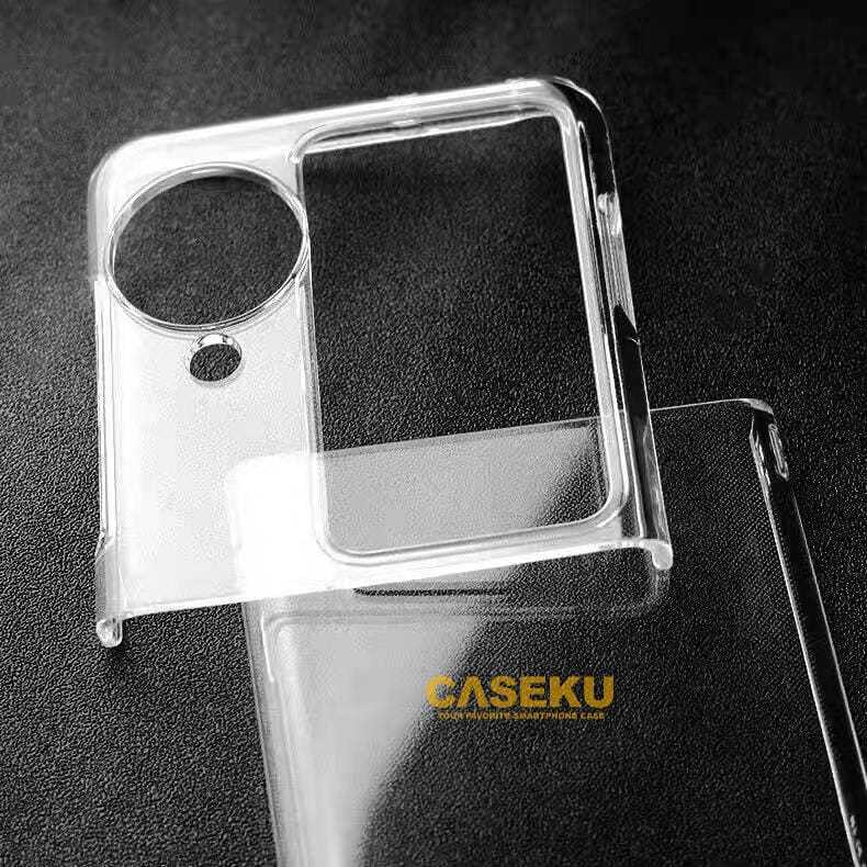 Premium Hardcase บาง Ultra บางกรณีอะคริลิคใสสําหรับ Oppo Find N3 Flip Oppo Find N3 พับ Oppo Find N5 