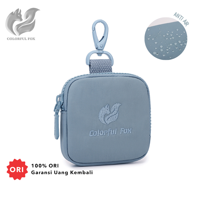 GANTUNGAN COLORFUL FOX 888 กระเป๋าใส่เหรียญขนาดเล็กที่แขวนกระเป๋าอเนกประสงค์วัสดุกันน้ําสไตล์เกาหลี