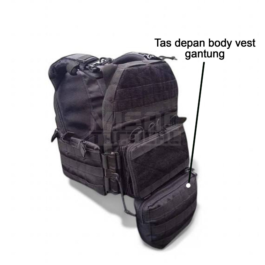 Dangler Pouch Body Vest Tactical / Pouch Utility Tactical Vest / Front Bag Hanging Body Vest
