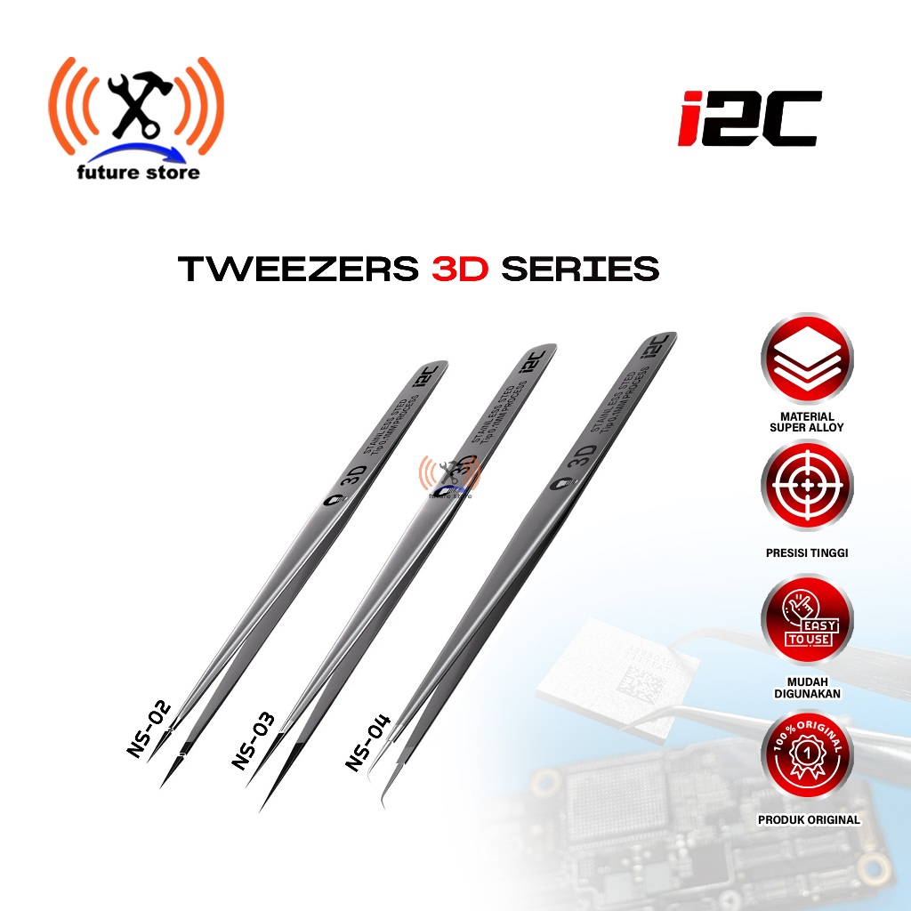 HP I2C TWEEZERRS 3D SERIES ORIGINAL - I2C TWEEZERRS NS-02 NS-03 NS-04 SUPER ALLOY 14.5CM 3D EXTRA HA
