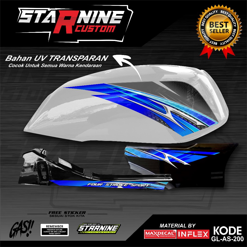 Striping GL pro Sticker GL variation รหัส GL-AS-200