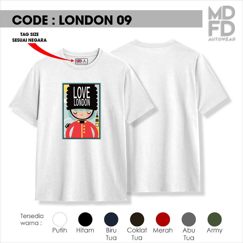 เสื้อยืด ENGLAND SOUVENIR, เสื้อยืด ENGLAND SOUVENIR, เสื้อยืด LONDON ดั้งเดิม, ผ้าฝ้ายรวมพรีเมี่ยม