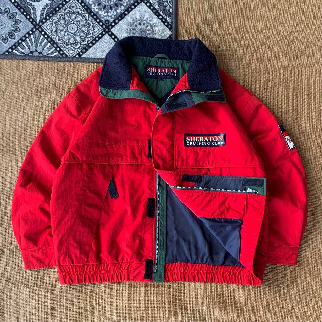 เสื้อแจ็คเก็ต Vtg Sheraton ไซส์ M ของแท้ 100% 041125คิวคิวคิว