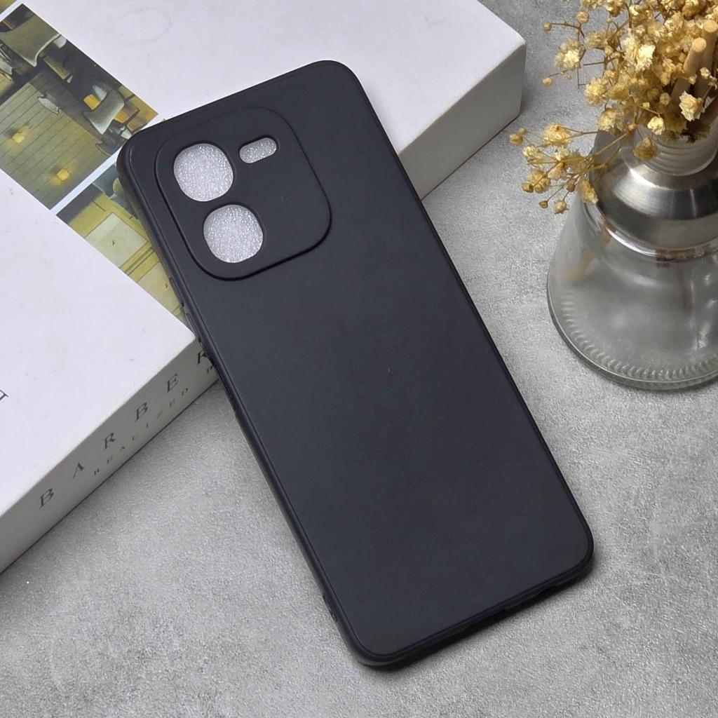 Soft Shell Soft Case Macaron Premium Case สีดํา Vivo IQoo Z7 / Z7x / Z9 / Z9x / Z10 / 11