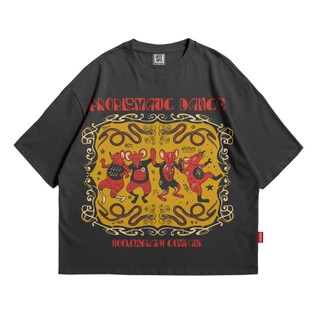 HOOLOW - Tshirt Boxy fit Abu Problematic Dance Kaos Oversized 20s Pria dan Wanita