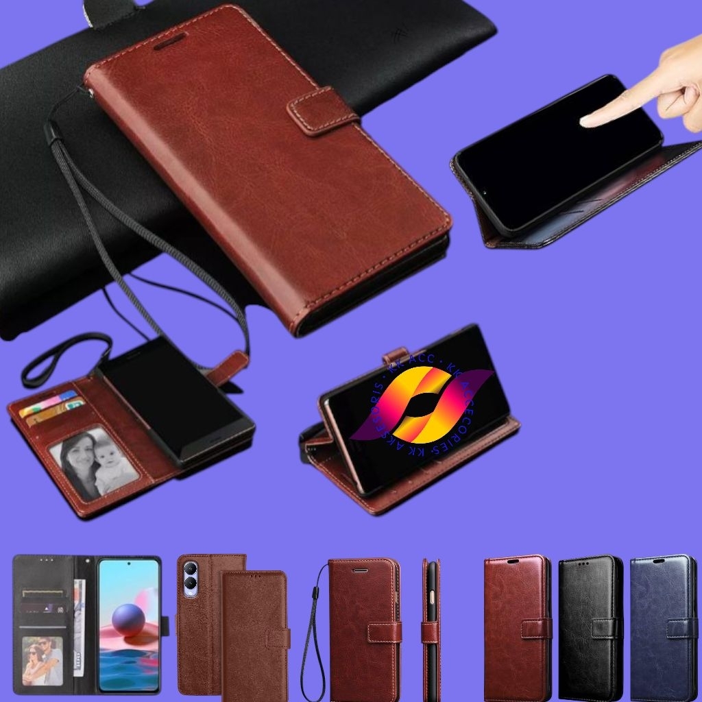 KK-01 ฝาครอบหนังกระเป๋าสตางค์ Oppo A3 A3S A3X A3 PRO A5 A5S A5X A5 PRO A9 A15 A16 A16K A17 A18 A31 A