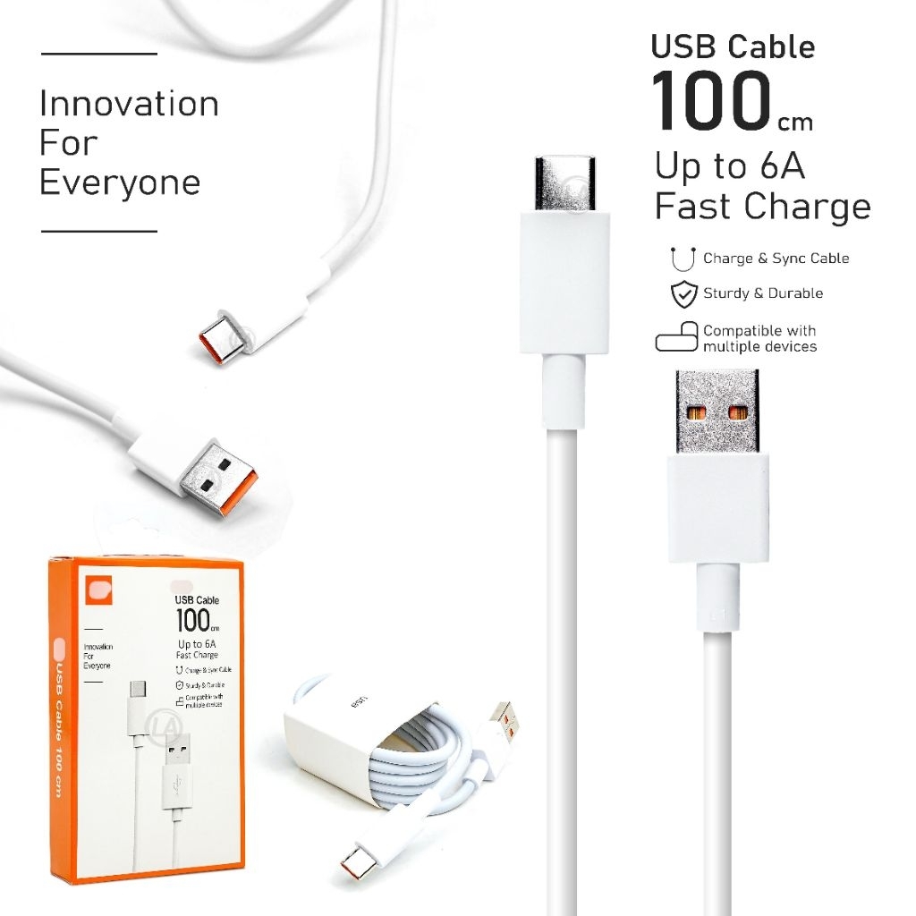 XM TURBO Decimal 6A 33W 67W 120W 0R1 1;1 Type C Fast Charging data cable