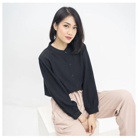 KEMEJA Orimoza Aisa เสื้อเชิ้ตทํางานผู้หญิงธรรมดา