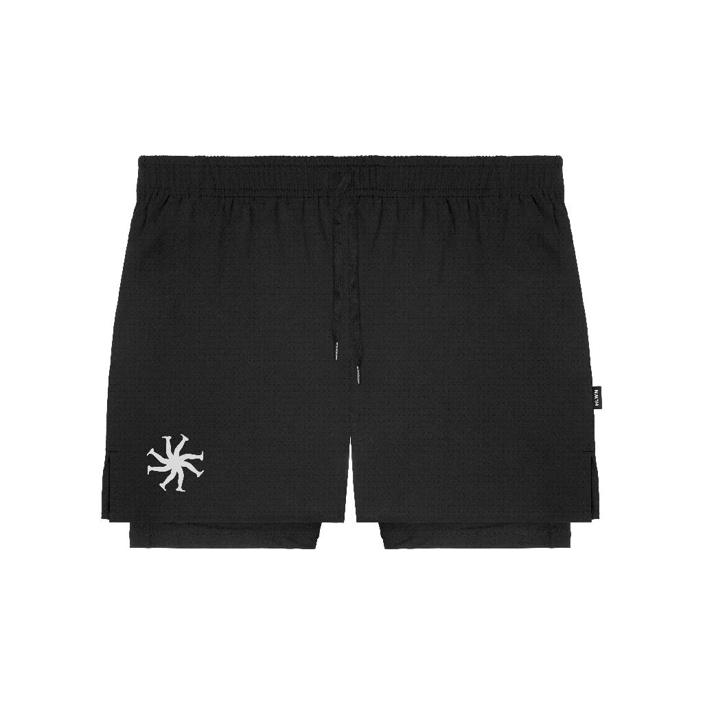HLWN Running Unisex สั้น สีดํา - Breezy