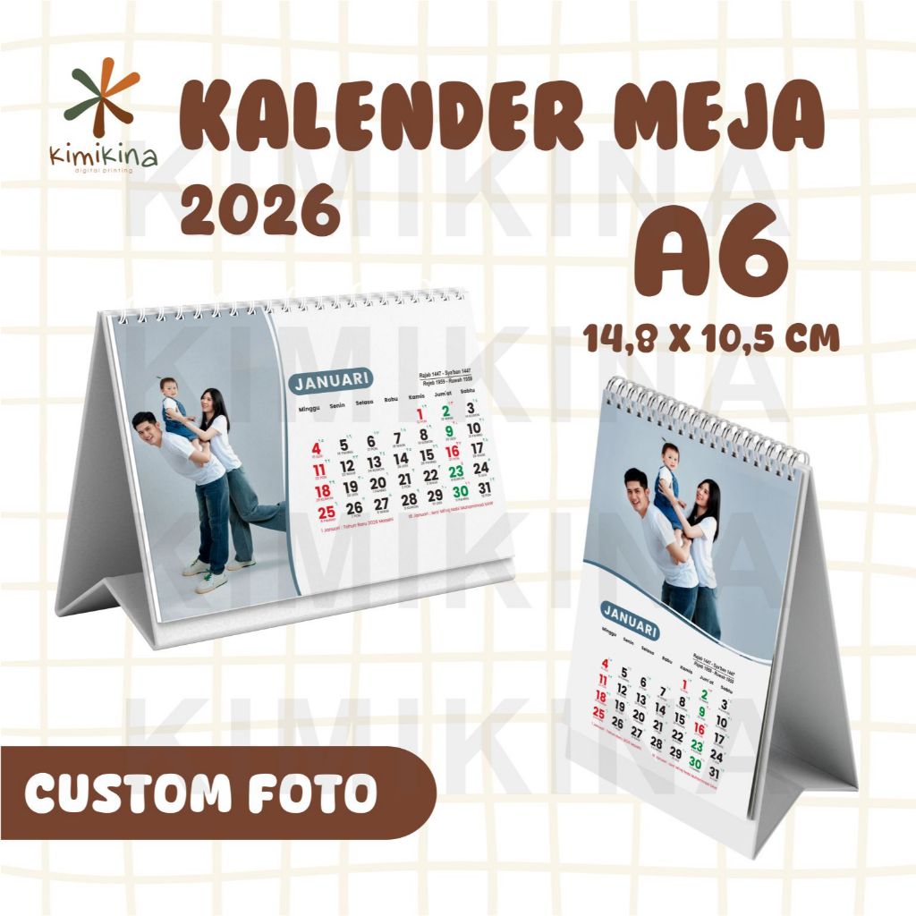 2026 CUSTOM PHOTO CALENDAR / MINI CALENDAR / AESTHETIC SITTING CALENDAR A6 / SPIRAL BINDING