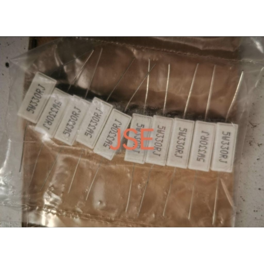 5 WATT 330 OHM CHALK RESISTOR CONTENTS 10 ชิ้น