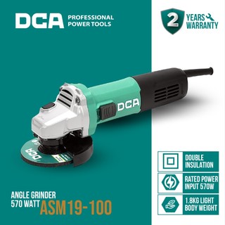 DCA Angle Grinder / Gerinda Tangan 570 Watt ASM19-100