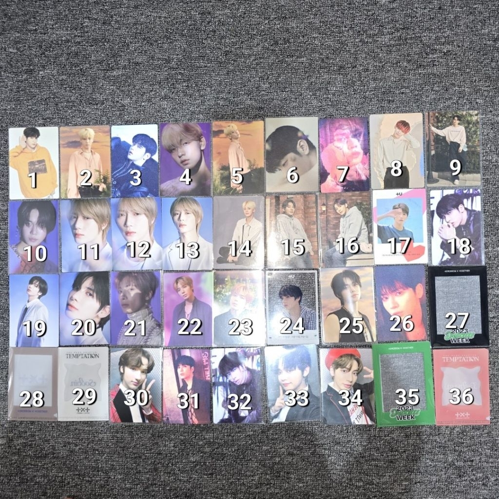 โปสการ์ด SOOBIN YEONJUN BEOMGYU TAEHYUN HUENINGKAI TXT