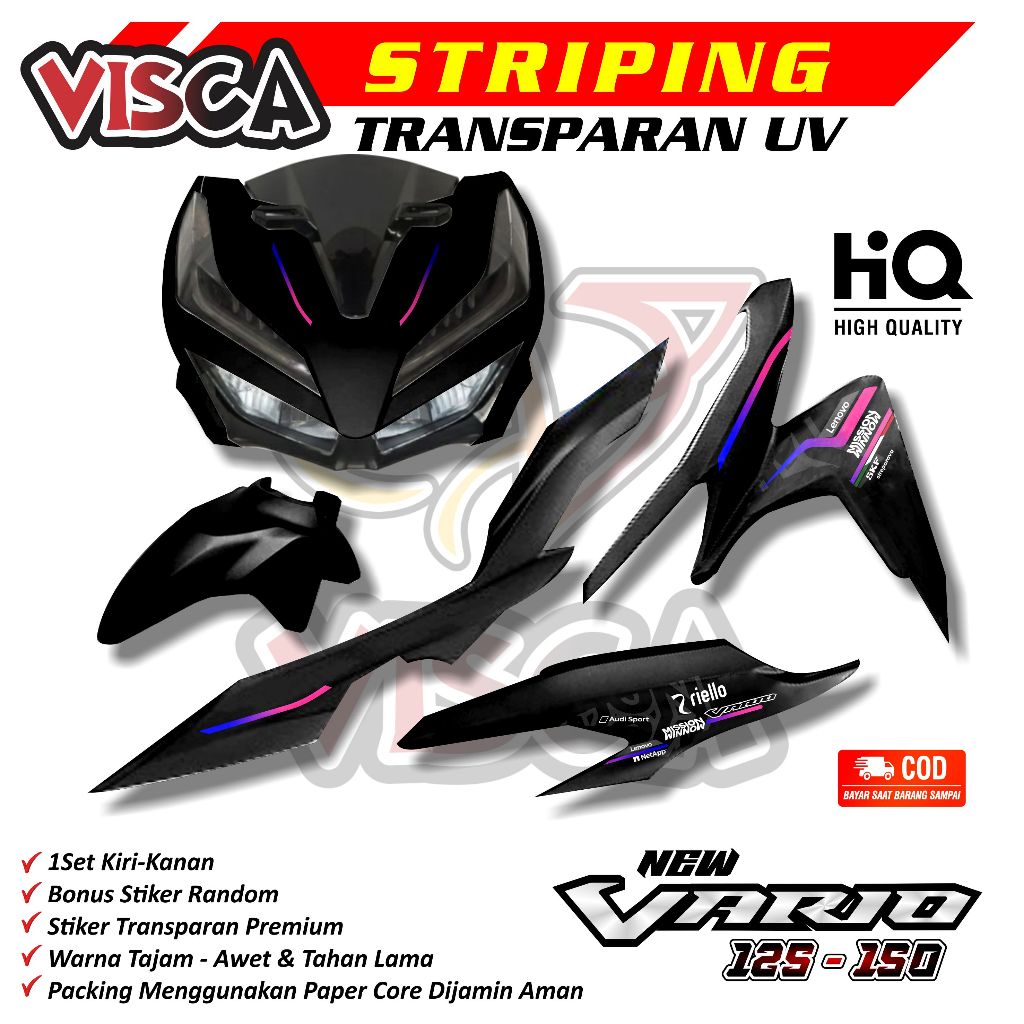 โปร่งใส Striping Vario 125 150 ใหม่ 2018 - 2019 Simple Design MW Variation