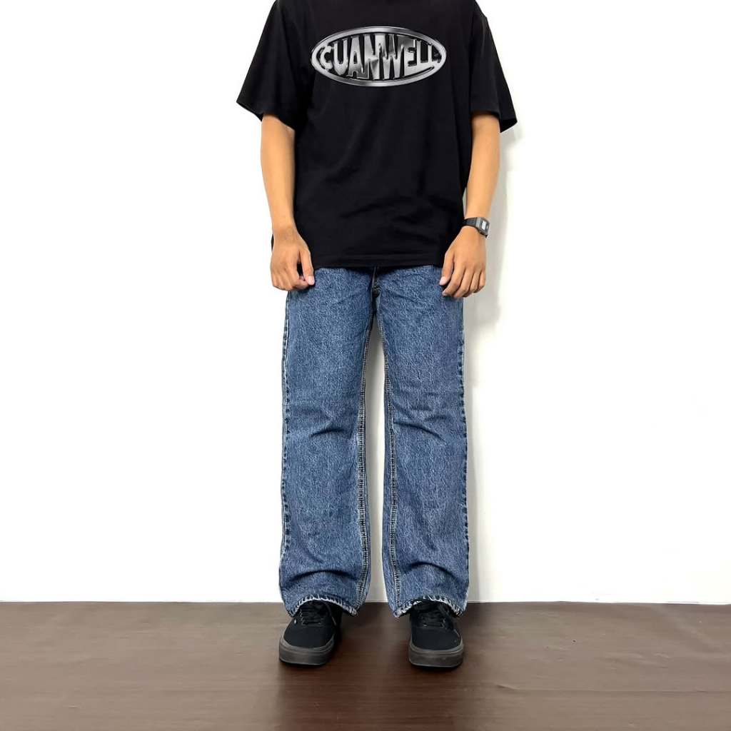 Cuanwell - APPAREL STYLE BLUE WASHED REGULAR JEANS (HY17)