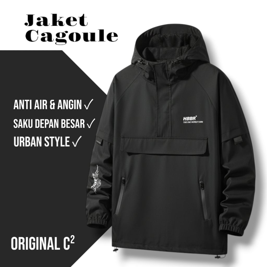 C2 - ANORAK JACKET - MENS CAGOULE JACKET - HBBR WATERPROOF SIMPLE - Couture Citizen