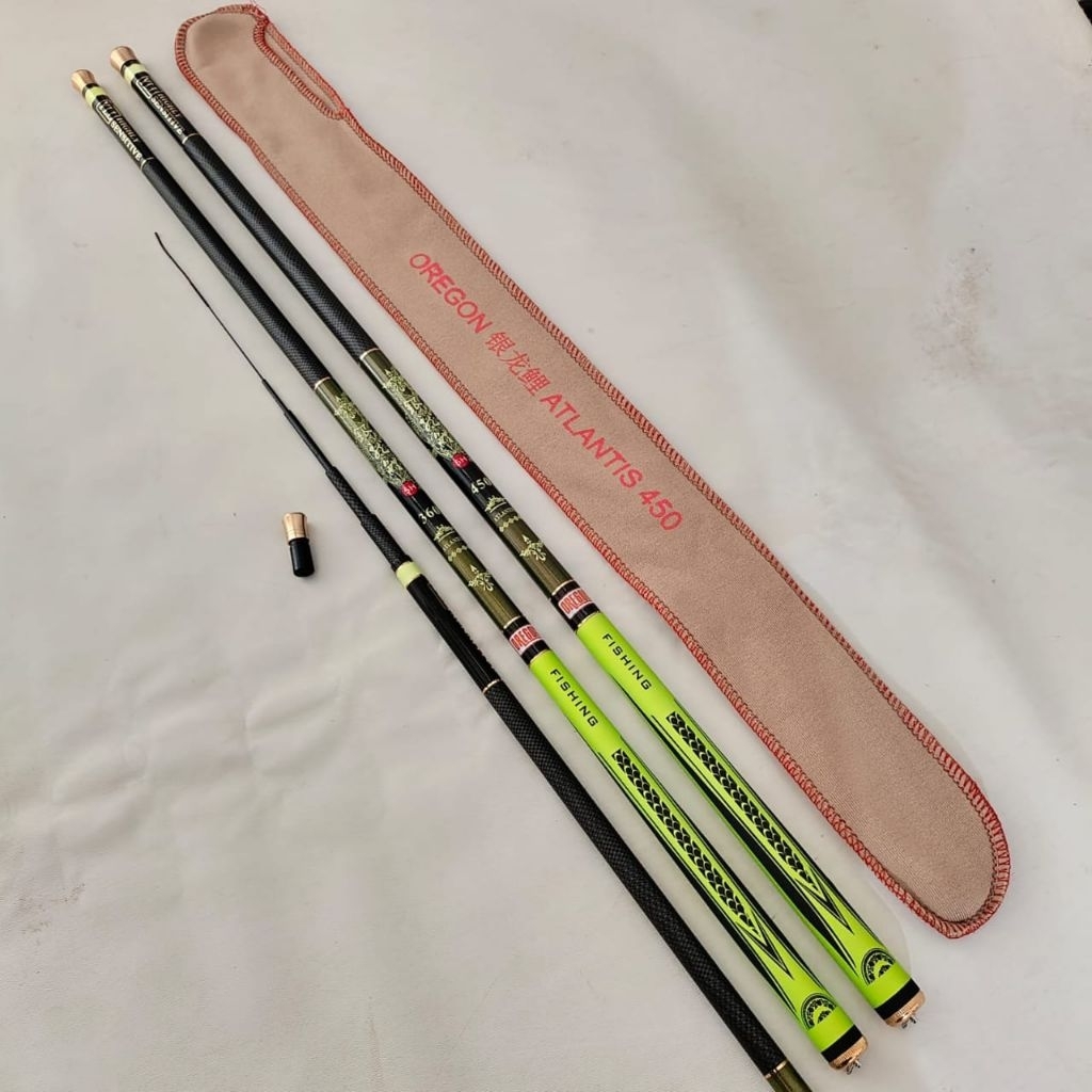 Oregon atlantis คันเบ็ดคาร์บอนดิบ tegek Oregon atlantis รองรับคันเบ็ด