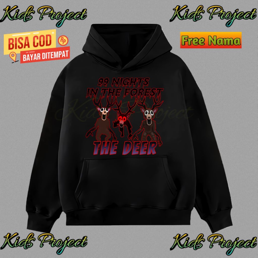 The Deer 99 NIGHTS IN THE FOREST ROBLOX เด็ก Hoodie - เด็กชายและเด็กหญิง Hoodie เสื้อกันหนาว/UNISEX