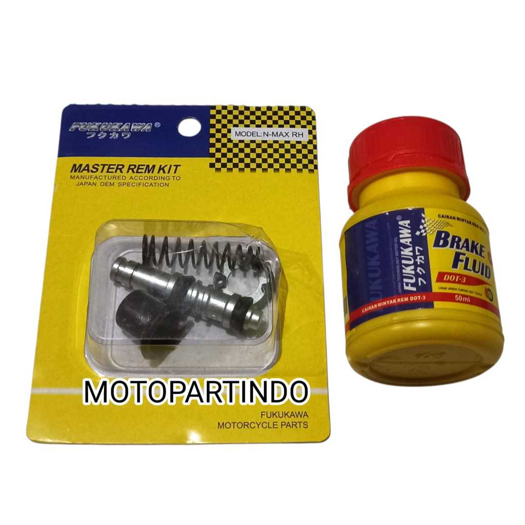 FUKUKAWA NMAX 155 ชุดซีลเบรก RH (FRONT/RIGHT) เบรกแข็ง MASTER SEAL NMAX 2DP PLUS 50ML BRAKE FLUID