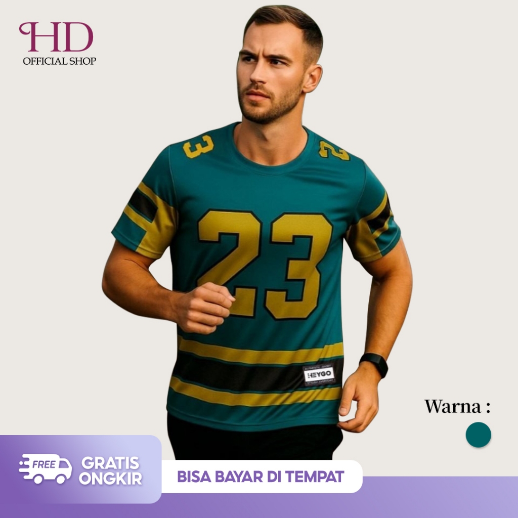 HD - Streetwear Oversize Number 23 Vintage Retro Rugby Jersey Football PT08