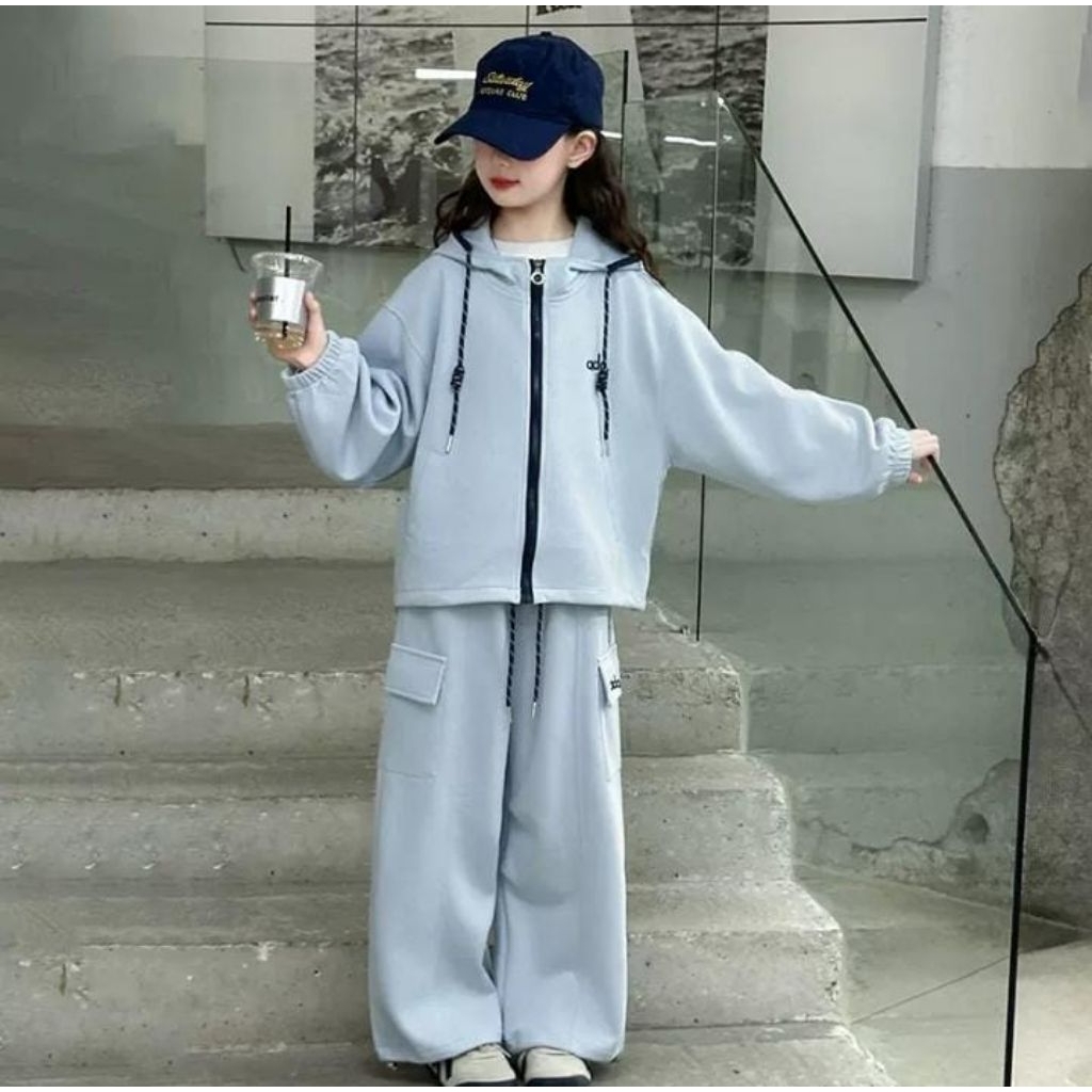 OIO DRAWSTRING CARGO HODIE SET ขนาด 130-160