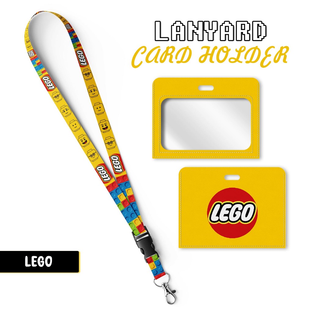 HP GANTUNGAN [ID CARD LANYARD] One ชุดเชือกเส้นเล็ก ID Card ภูมิทัศน์สายคล้องโทรศัพท์มือถือ LEGO แนวนอน - พวงกุญแจ - มัลติฟังก์ชั่น